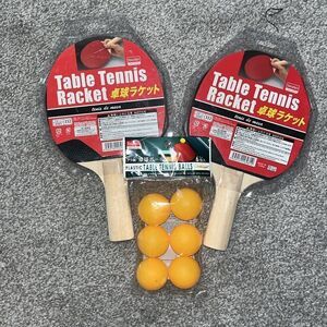 Two (2) Player Table Tennis Set Ping Pong Paddle Kit 1 Paddle 6 Ball NEW Sealed